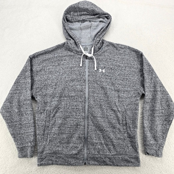 Under Armour Other - Under Armour Men Heather Gray Full Zip Hoodie‎ Sweatshirt Size S Small